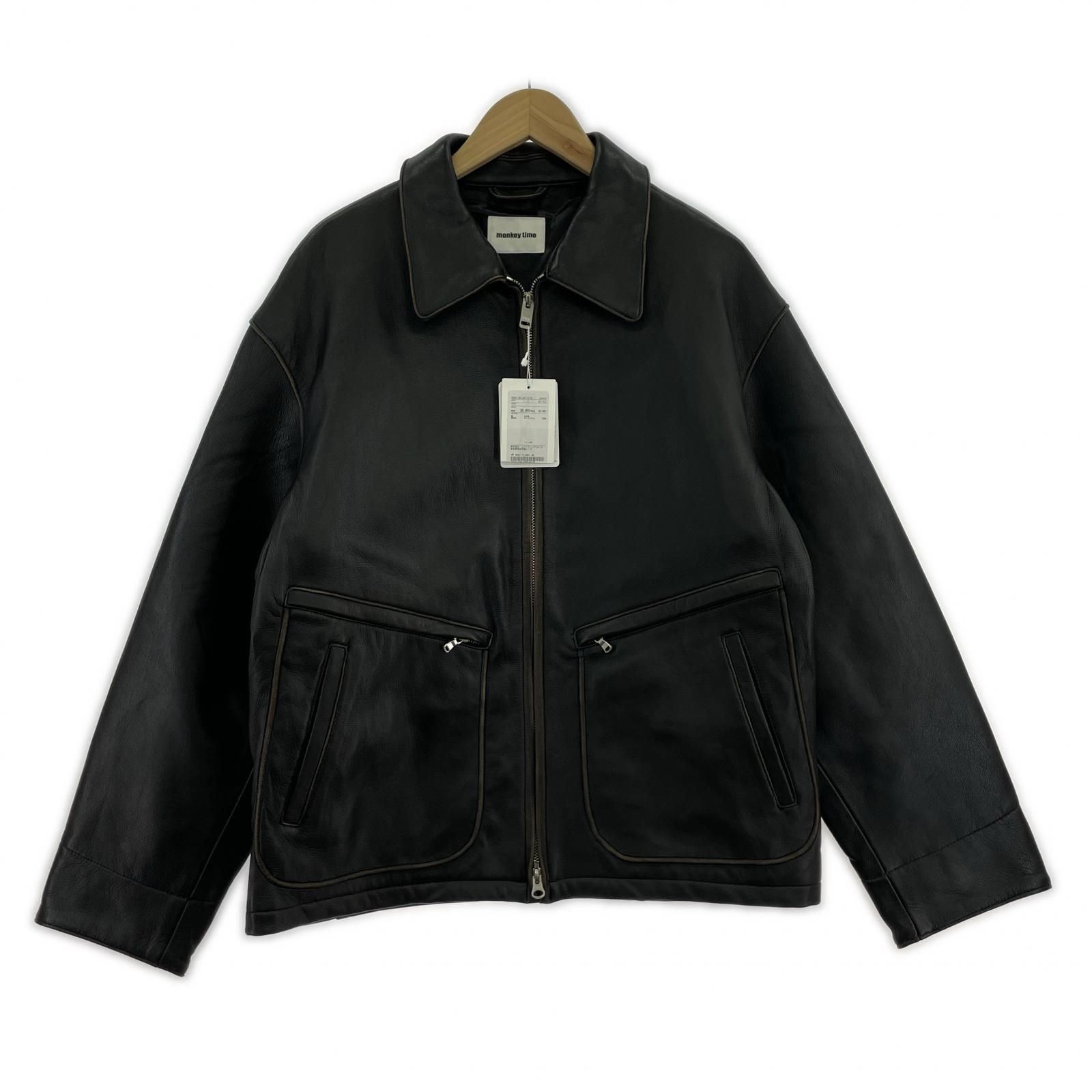 MONKEY TIME ﾚｻﾞｰ GOAT FLIGHT JACKET - メルカリ