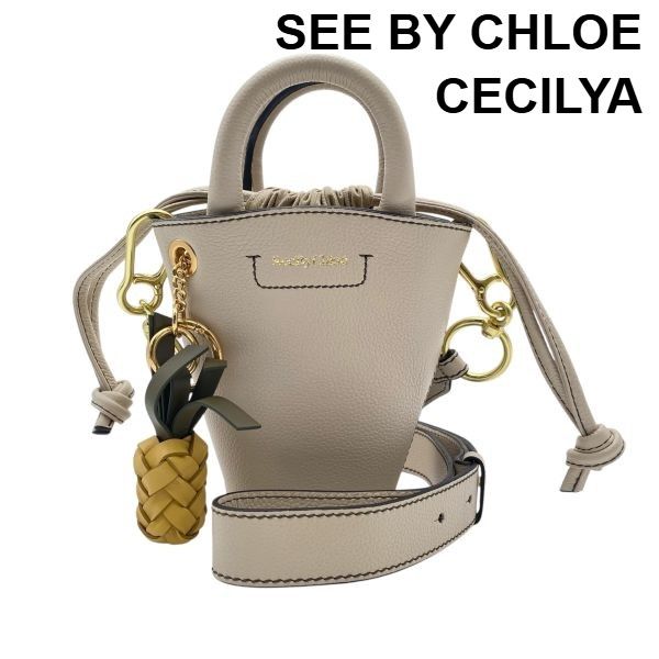 See by Chloé 。セシリアパイナップルチャーム付き シーバイクロエ SEE BY CHLOE セシリア ミニトートバッグ ショルダー