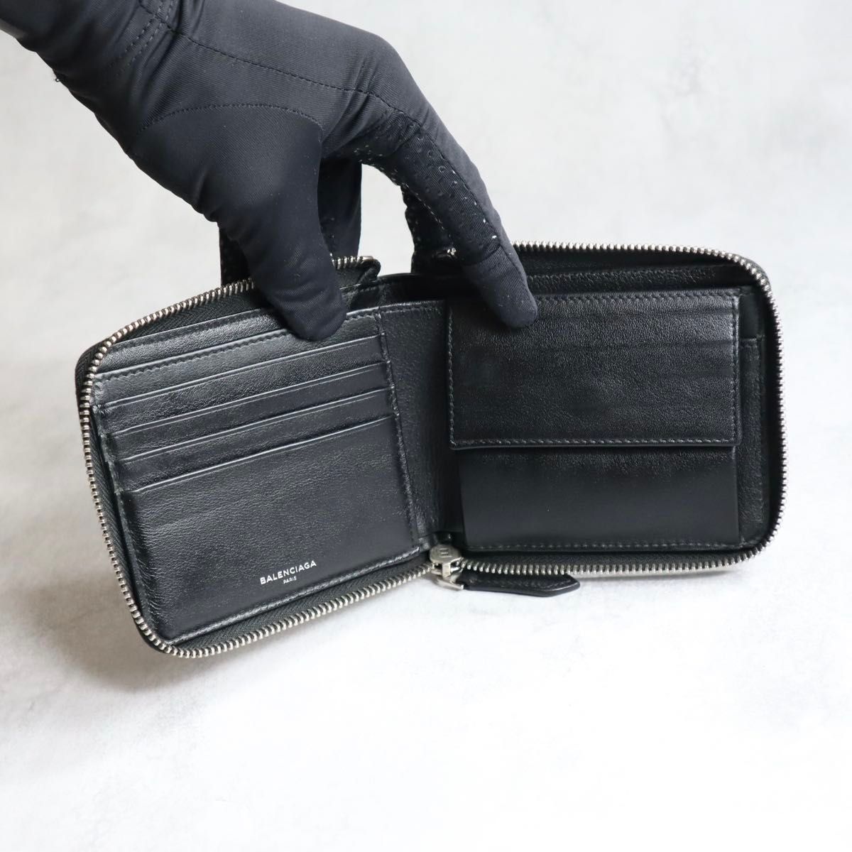 BALENCIAGA バレンシアガ / パンチングジップアラウンドウォレット 二