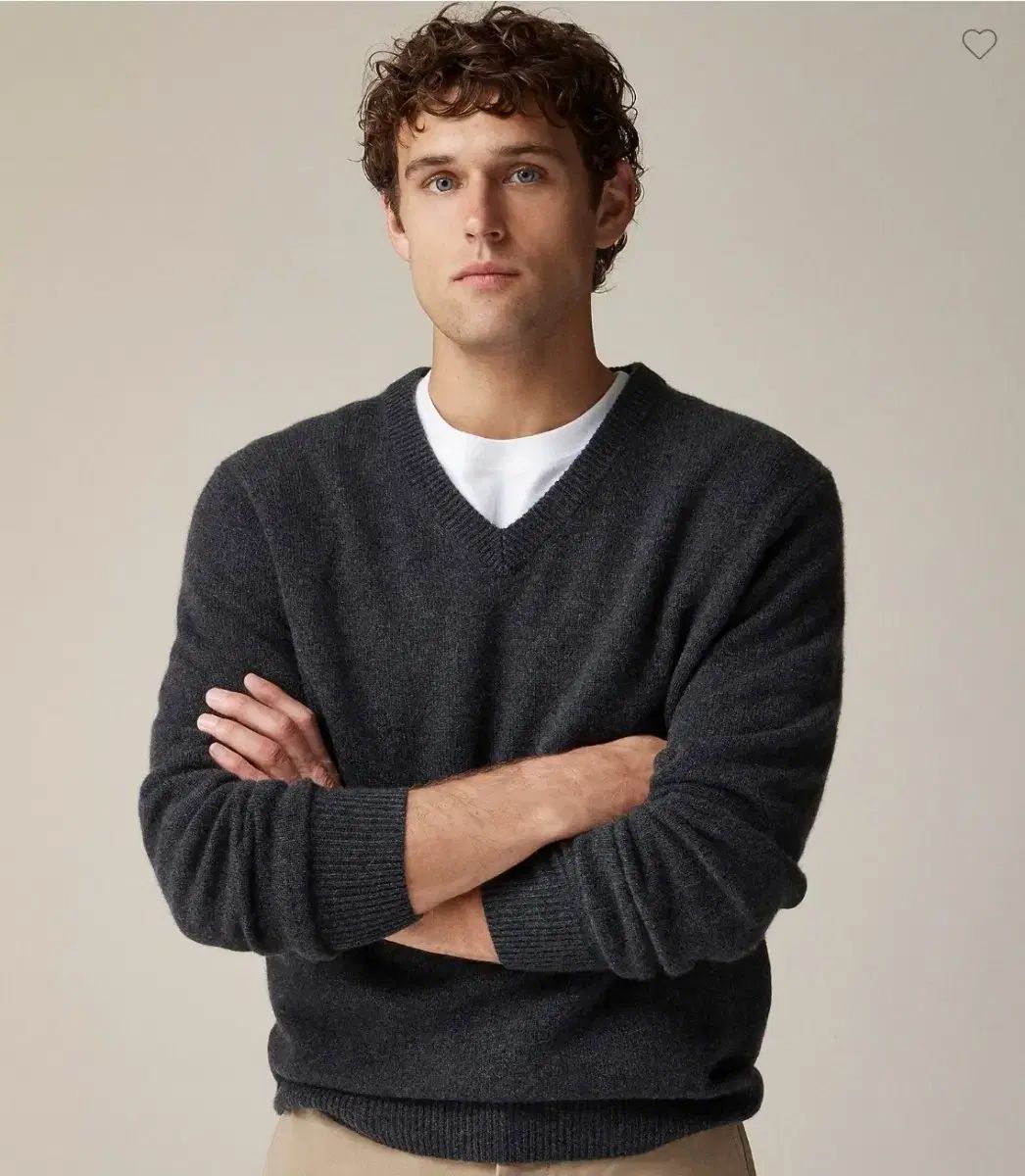 J.Crew ジェイクルー カシミア 100% Vネック チャコール L 新品 ジェイクルー カシミヤカシミアセーター