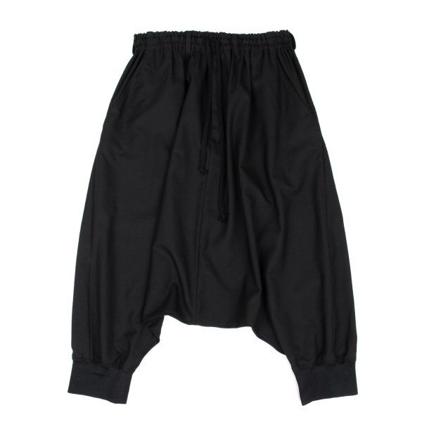 グラウンド ワイGround Y ウールポリギャバ裾リブサルエルパンツ 黒3 サルエルパンツ