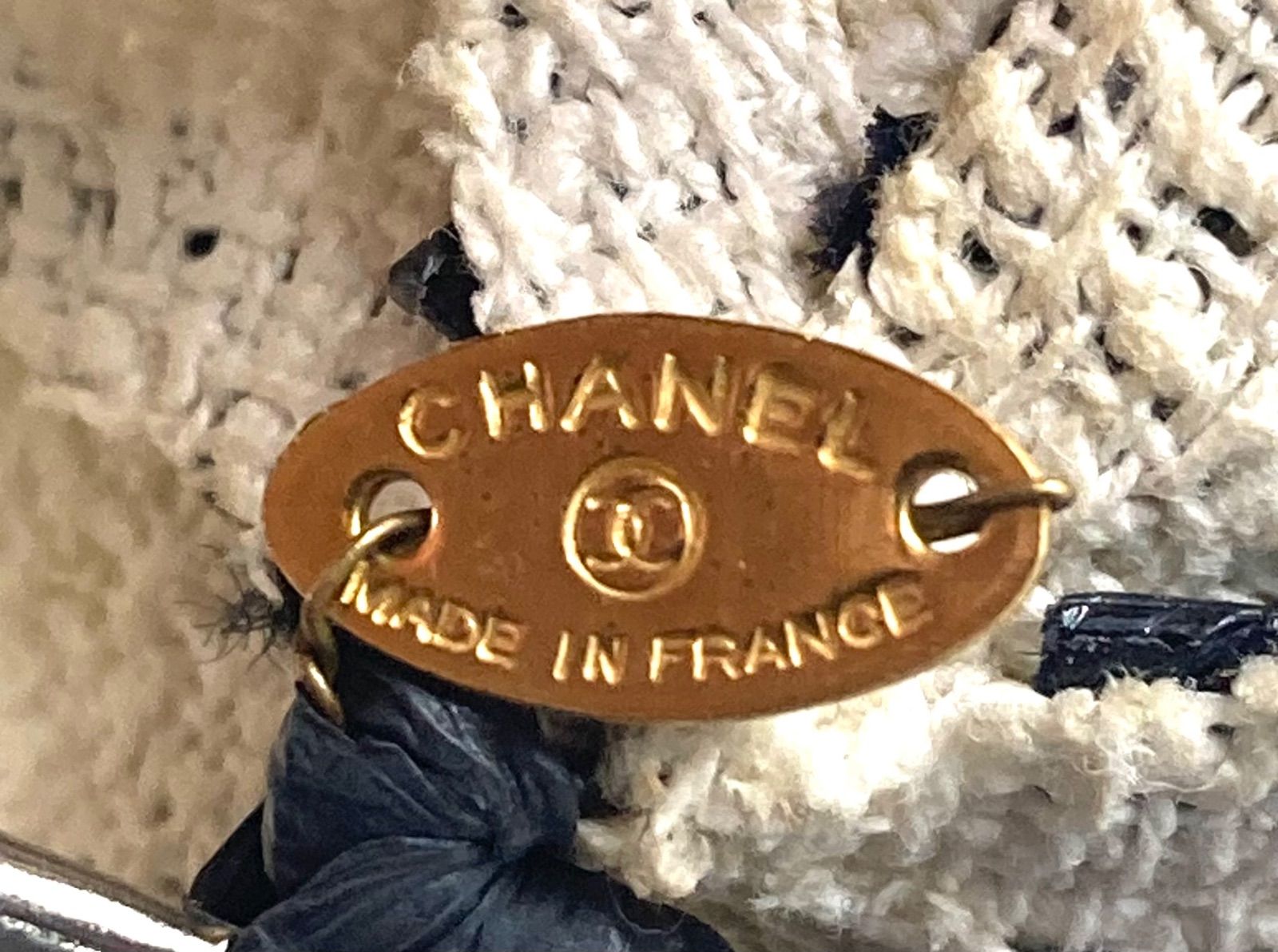 CHANEL シャネル カメリア コサージュ ブローチ ツイード生地 椿の花