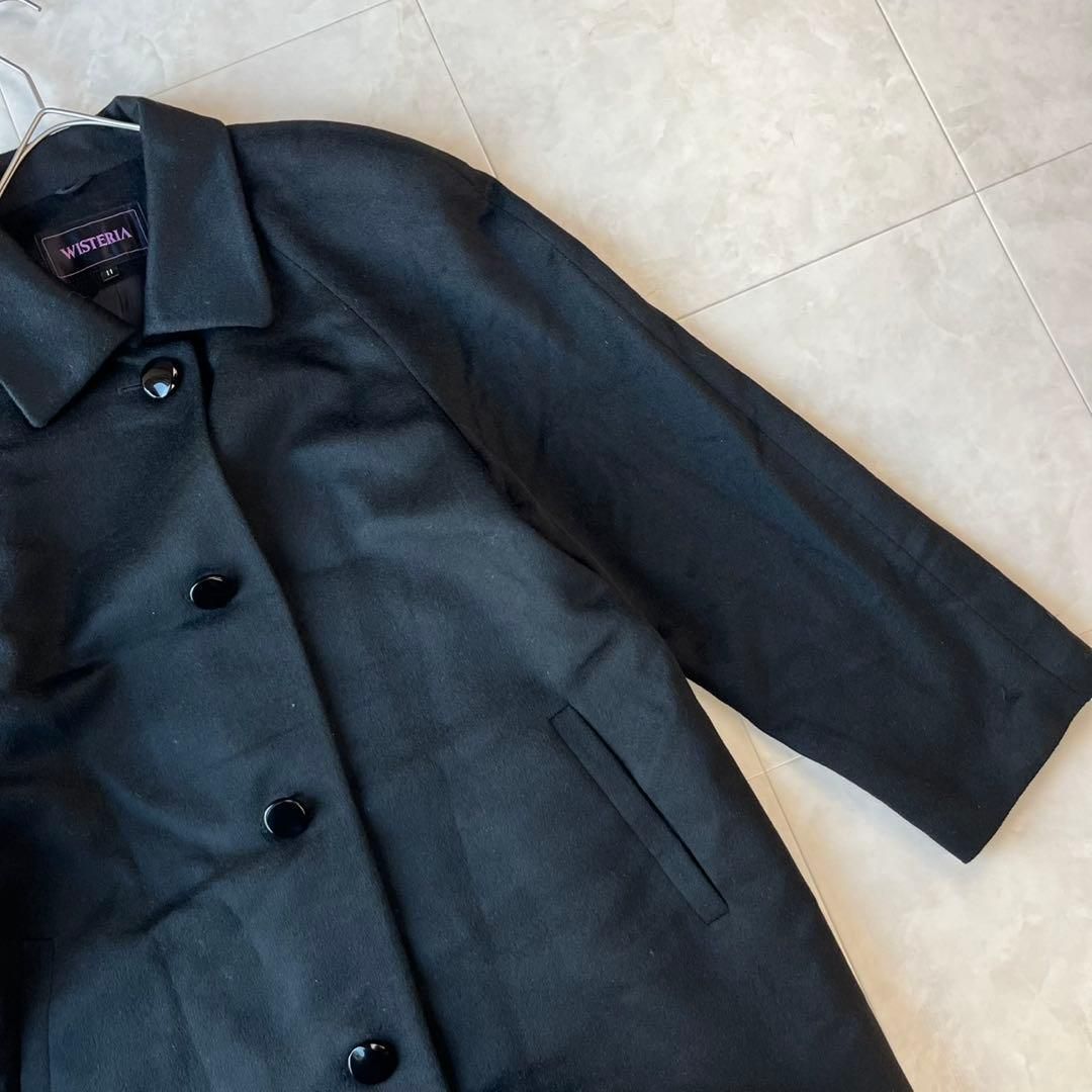 美品 WISTERIA カシミヤ100% ロングコート 黒 11 レディース - メルカリ