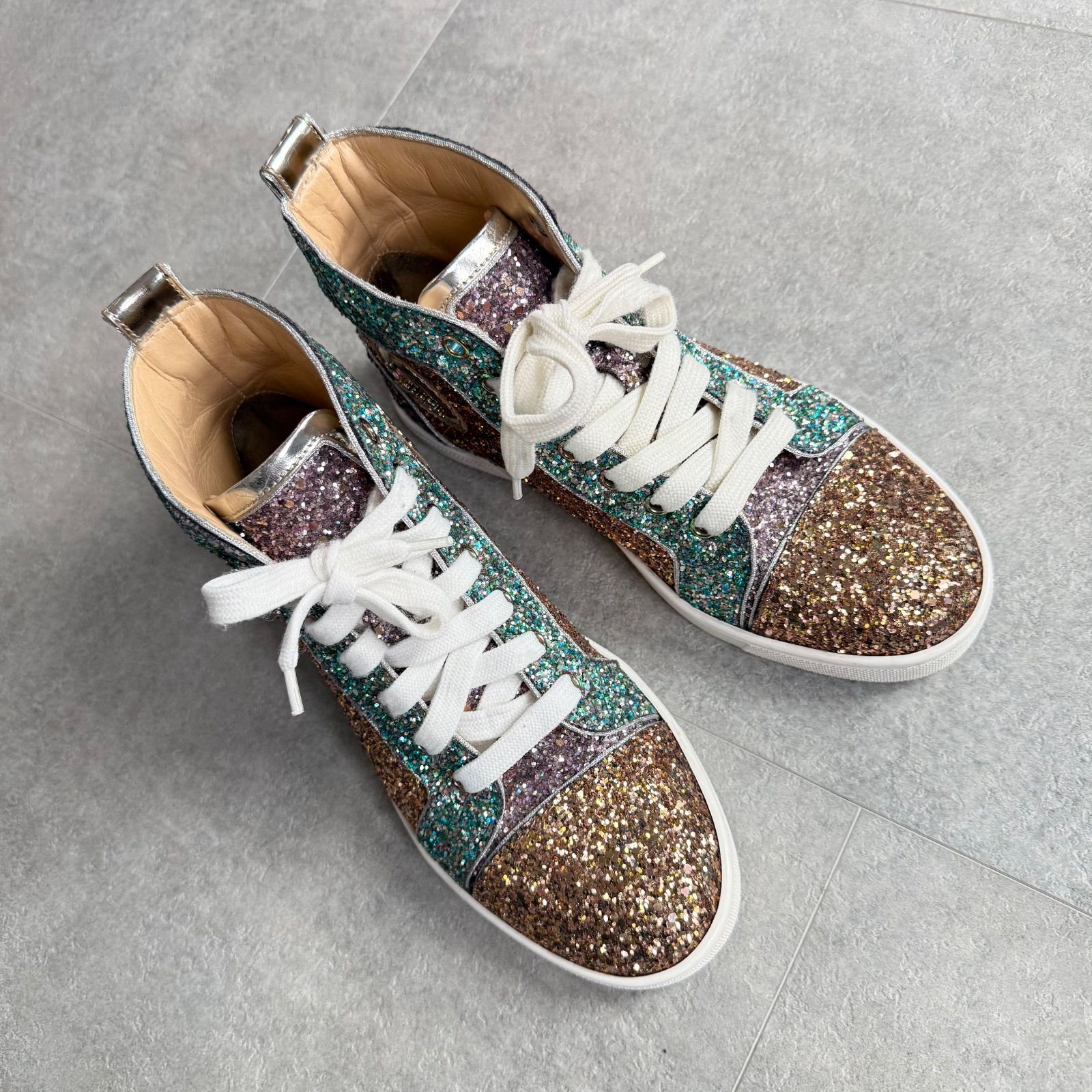 Christian Louboutin クリスチャンルブタン グリッターハイカット 