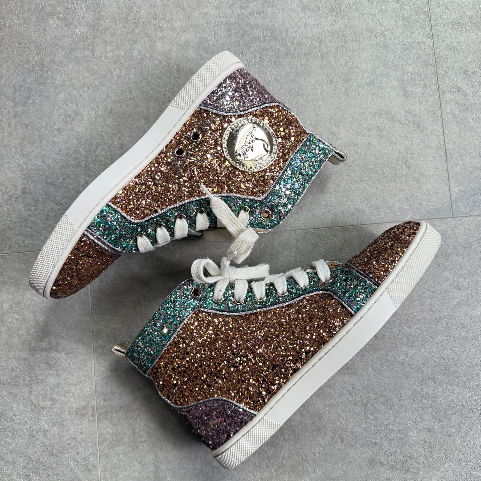 Christian Louboutin クリスチャンルブタン グリッターハイカット 