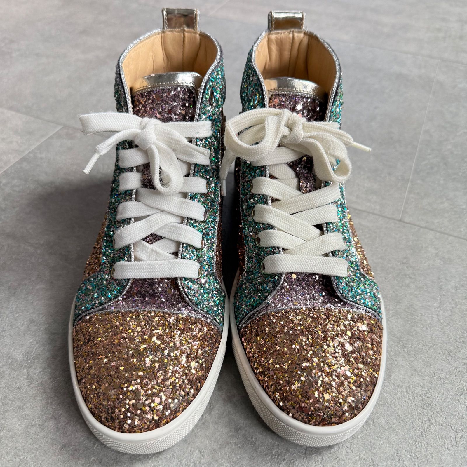Christian Louboutin クリスチャンルブタン グリッターハイカット 