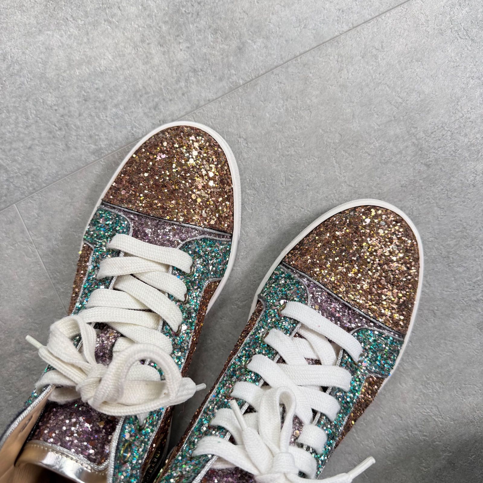 Christian Louboutin クリスチャンルブタン グリッターハイカット 