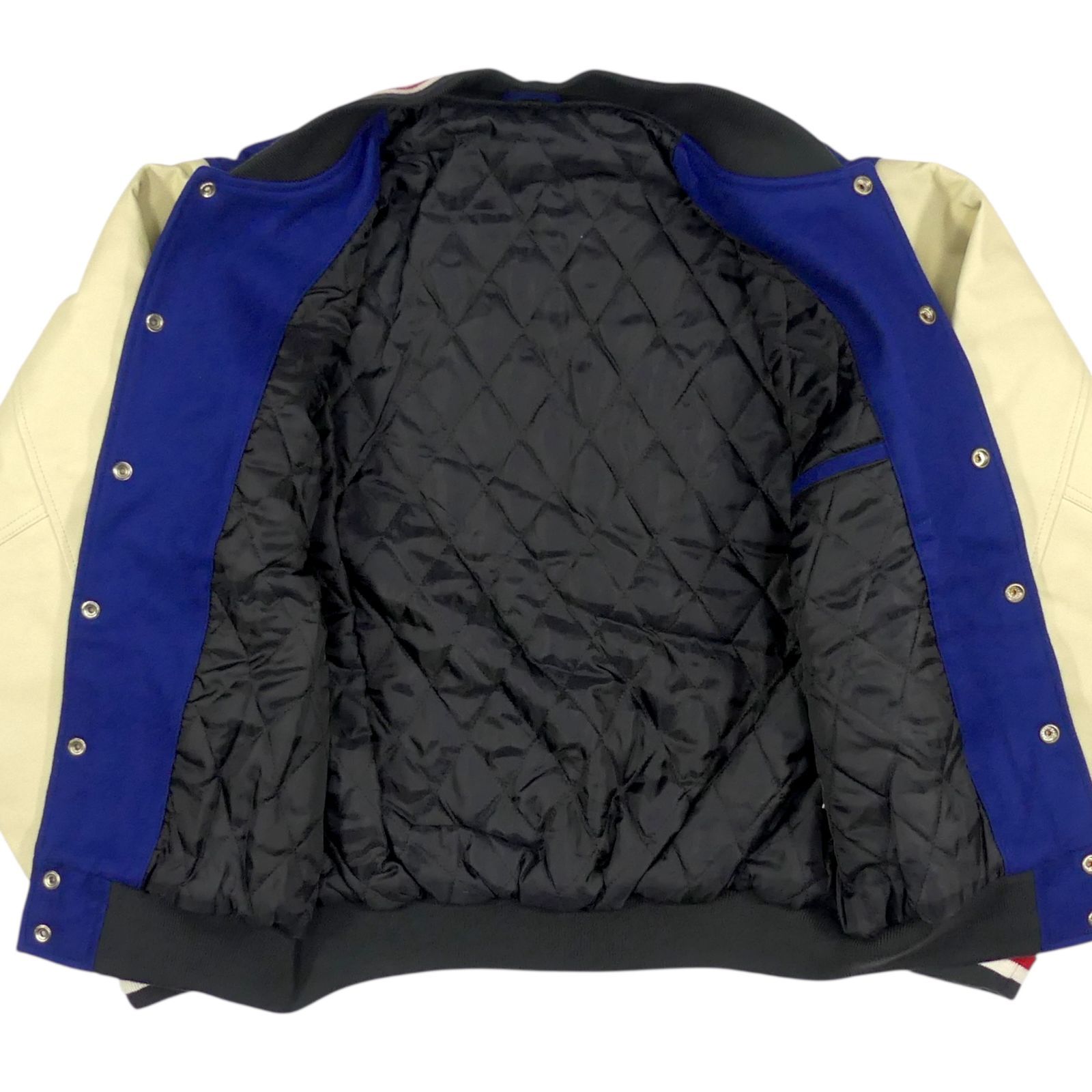 非売品 リポビタンD 抽プレ スタジャン L 古着 レザー 青 ワッペン 
