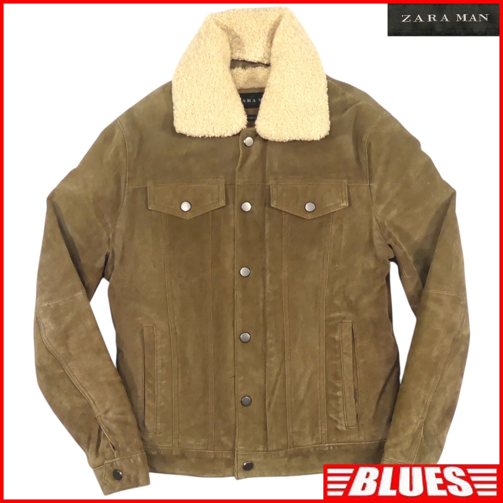 ZARA MAN ザラマン ボアジャケット S スエード Gジャン ブルゾン 