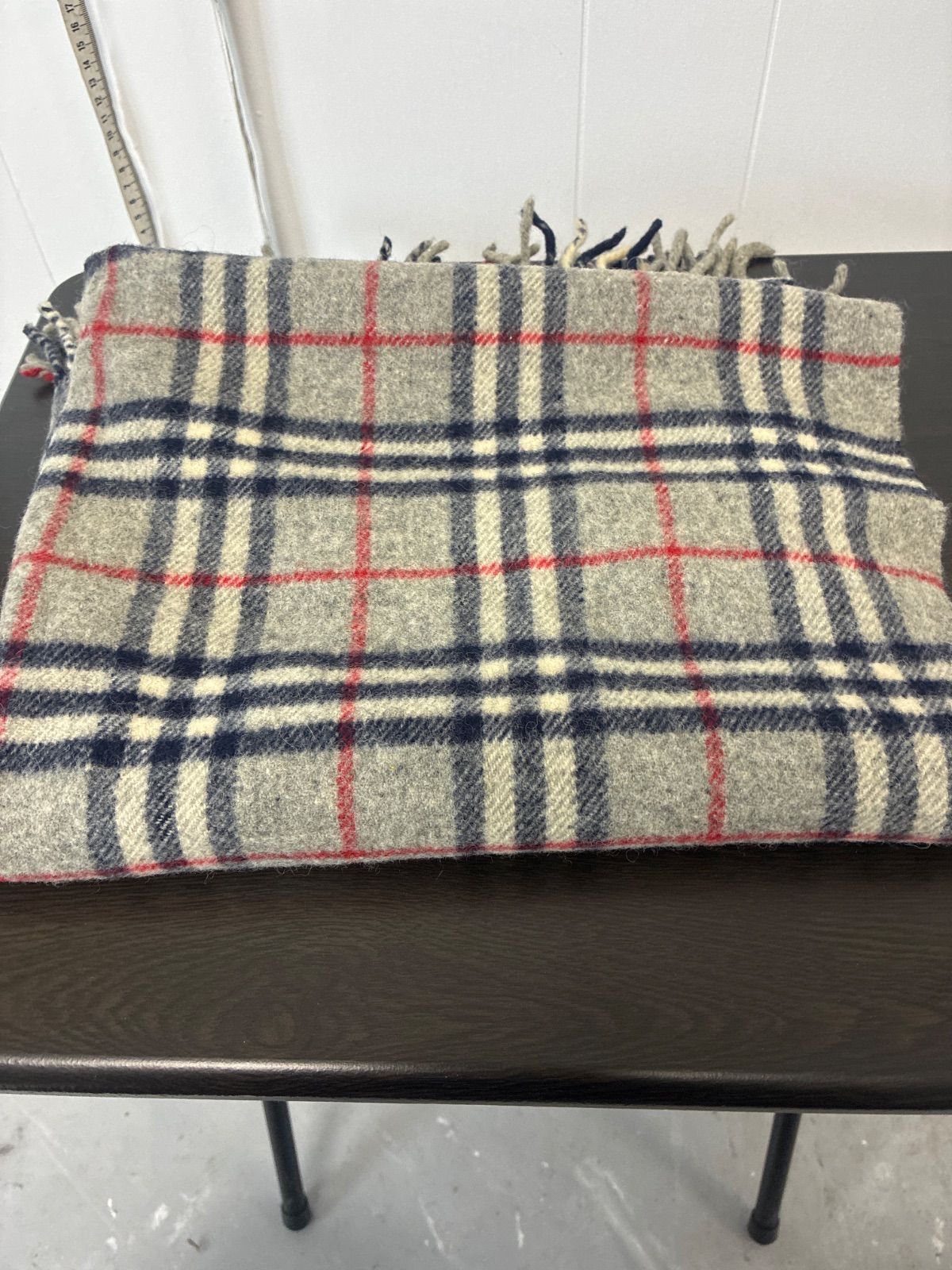 BURBERRY バーバリー グレー ノバチェック ウール ストール