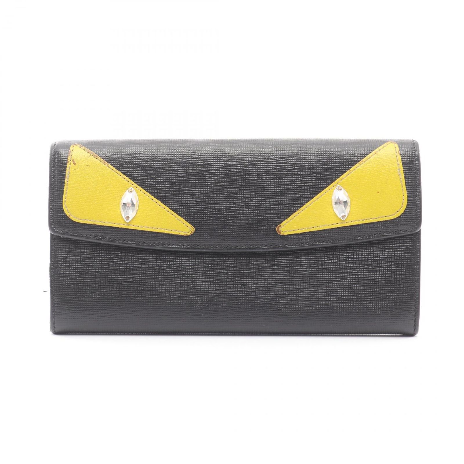 フェンディ FENDI 二つ折り長財布 モンスター バッグバグズ ブラック 