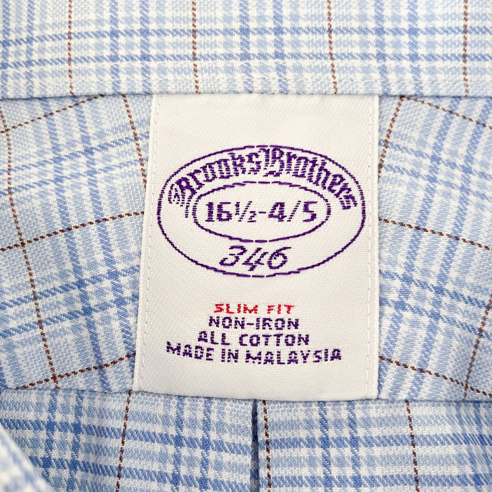 16 1/2-34/35】Brooks Brothers(ブルックスブラザーズ) 346 ワイド