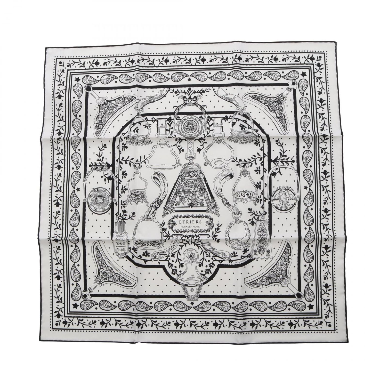 エルメス HERMES スカーフ カレ55 ETRIERS BANDANA シルク カレ55 