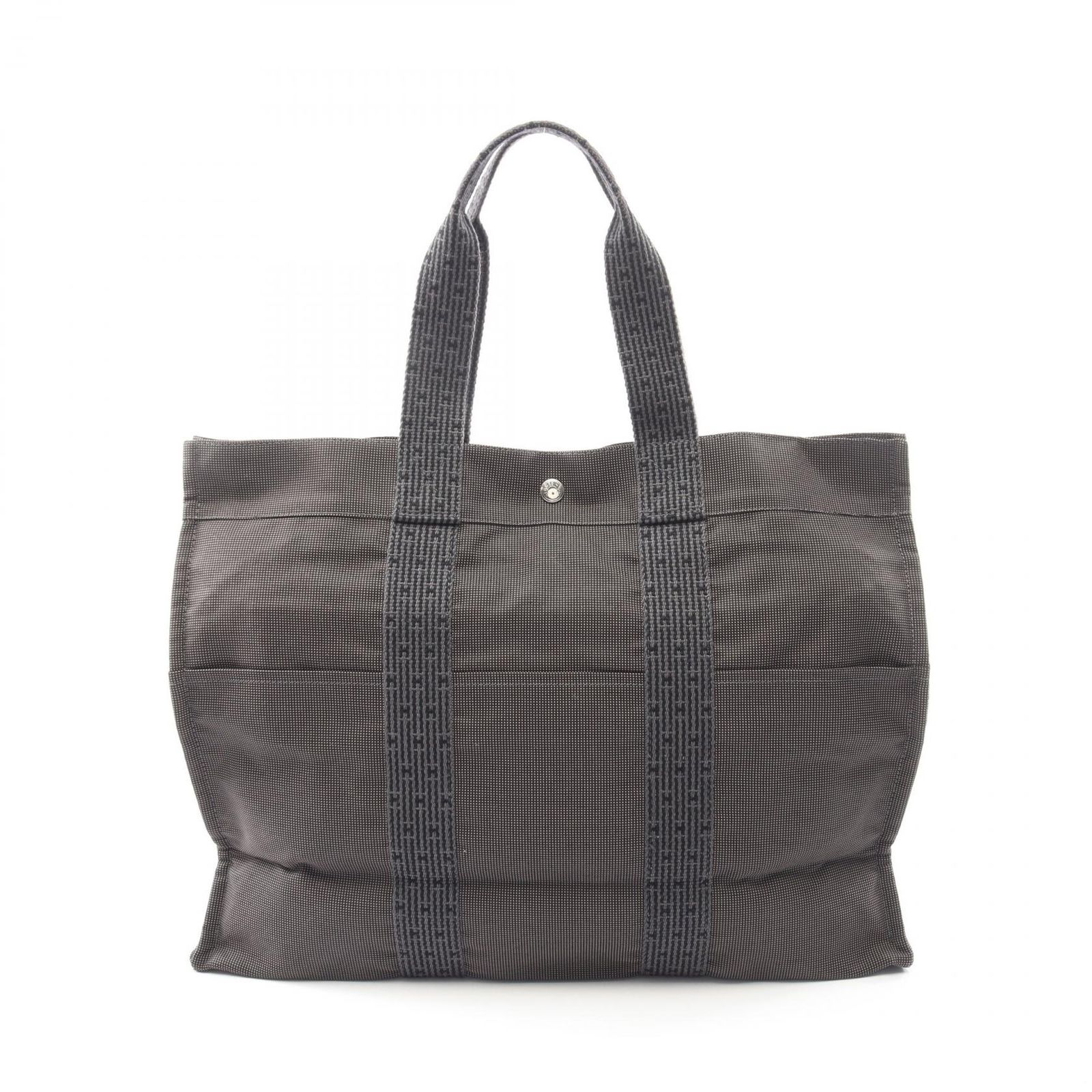エルメス HERMES トートバッグ エールラインGM グレー キャンバス