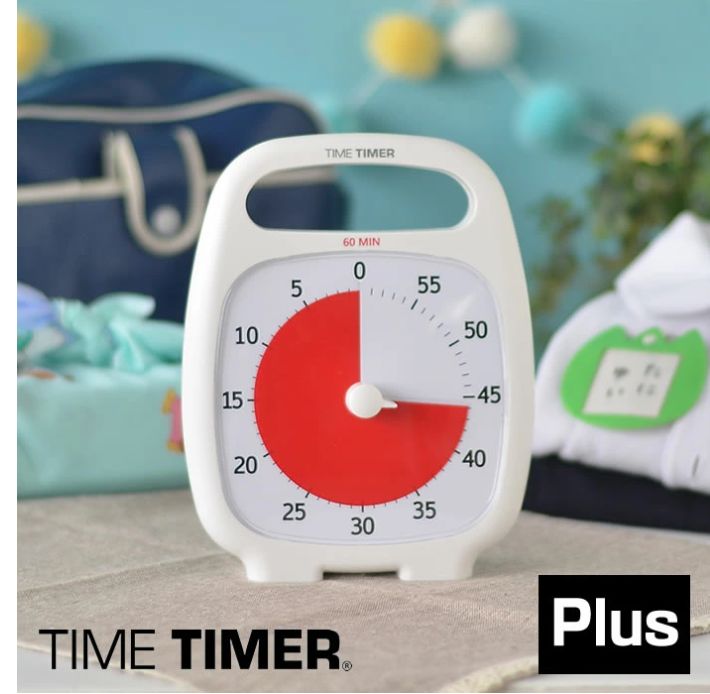 ③ タイムタイマー プラス PLUS Time Timer 【ホワイトのみ】 子ども 子供 キッズ 正規品  TTP7-WHT-W リビング学習 音量調整 時刻 知育  カウントダウン 音なし 静か 卓上 アナログ シンプル 時間管理 040232355103