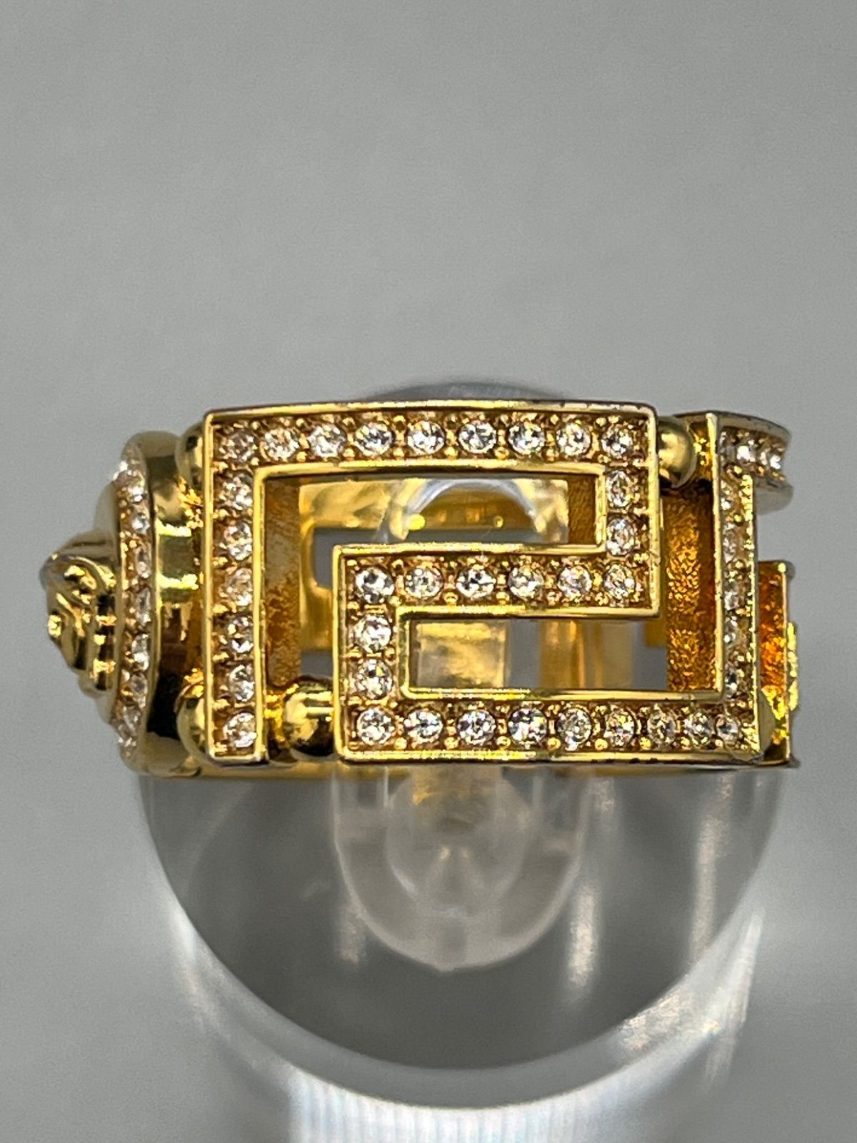 美品】VERSACE ヴェルサーチェ メドゥーサ グレカ リング ゴールド