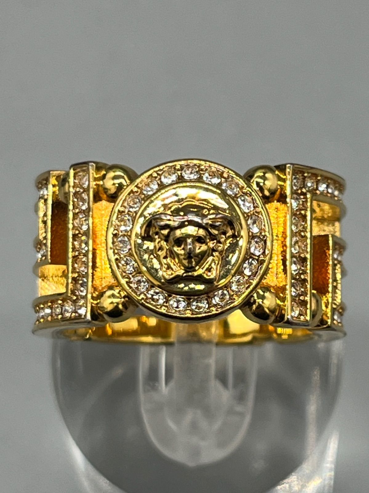 美品】VERSACE ヴェルサーチェ メドゥーサ グレカ リング ゴールド