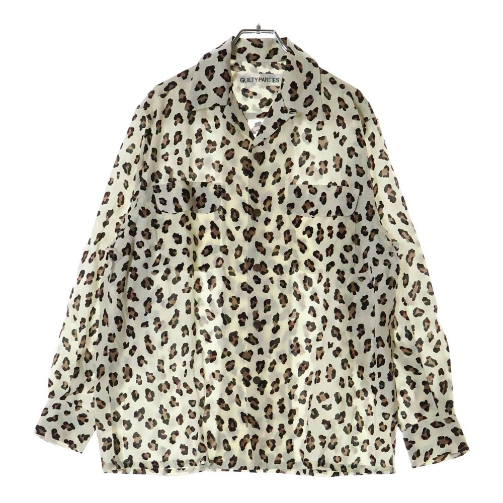 WACKO MARIA (ワコマリア) 24AW HAWAIIAN SHIRT L/S ハワイアン レオパード 長袖シャツ アイボリー