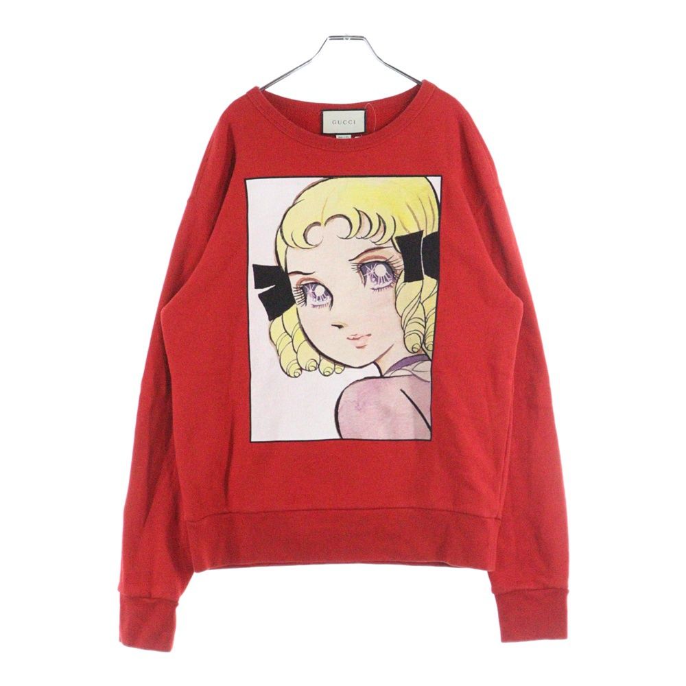 美品⭐︎GUCCI 赤 トレーナー 動物イラスト付き GUCCI】ロゴ 美品⭐︎GUCCI 赤 トレーナー 動物イラスト付き GUCCI】ロゴ