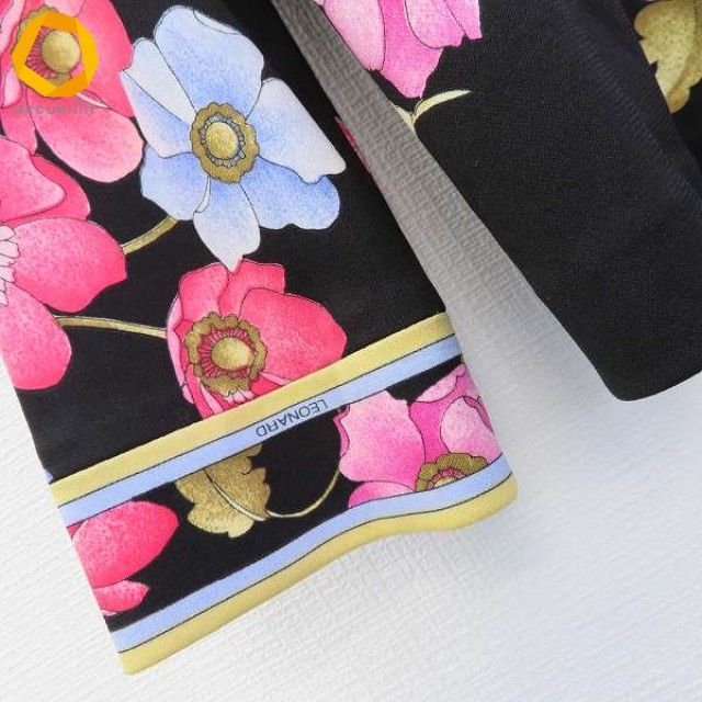 レオナール LEONARD カーディガン トップス 大きいサイズ 花柄 総柄