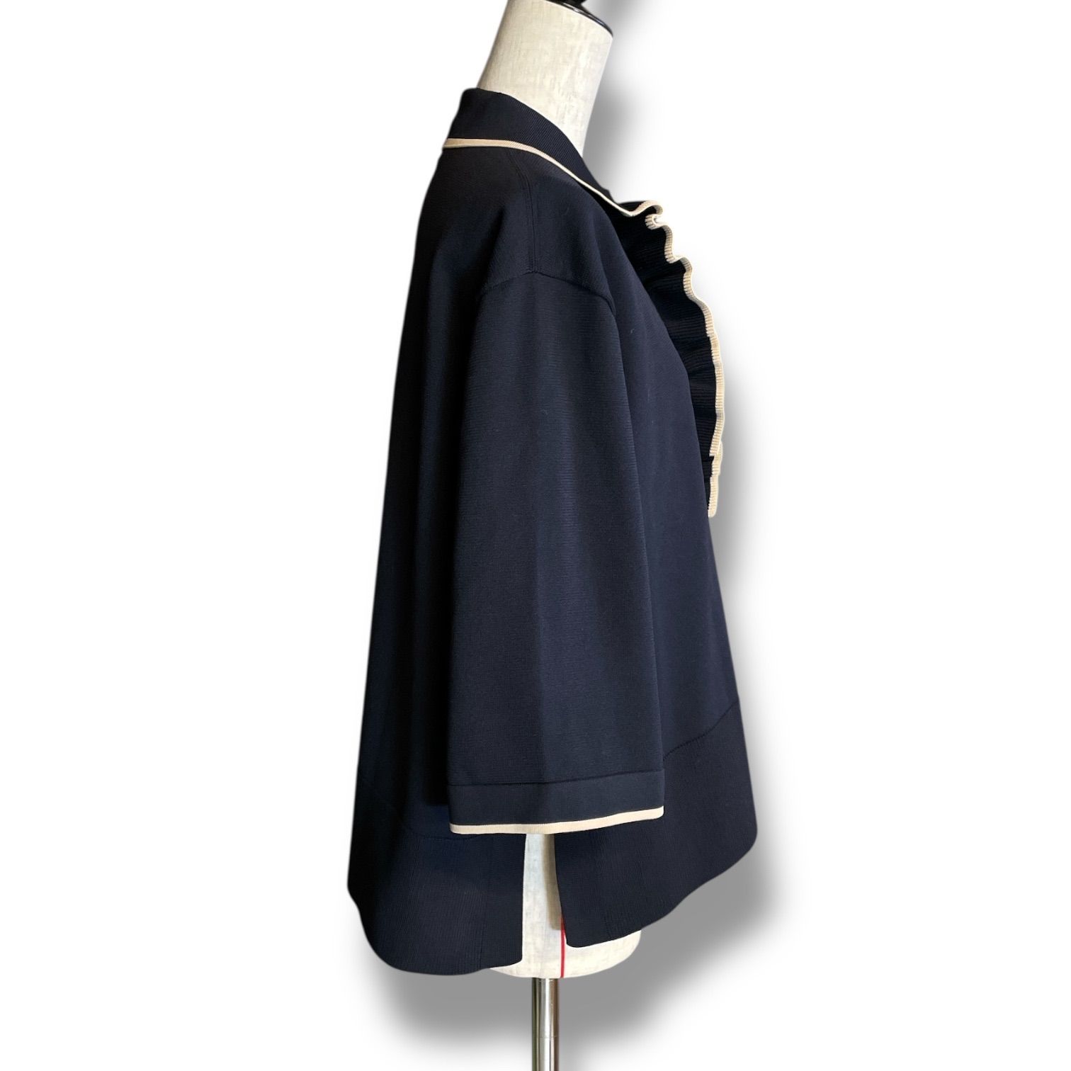 UNITED ARROWS ユナイテッドアローズ ミニマルフリルポロニット