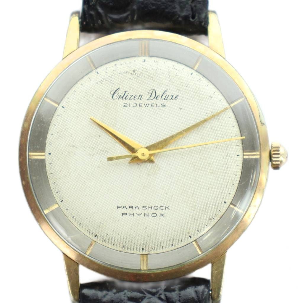 CITIZEN シチズン デラックス パラショック ゴールド 手巻き メンズ 