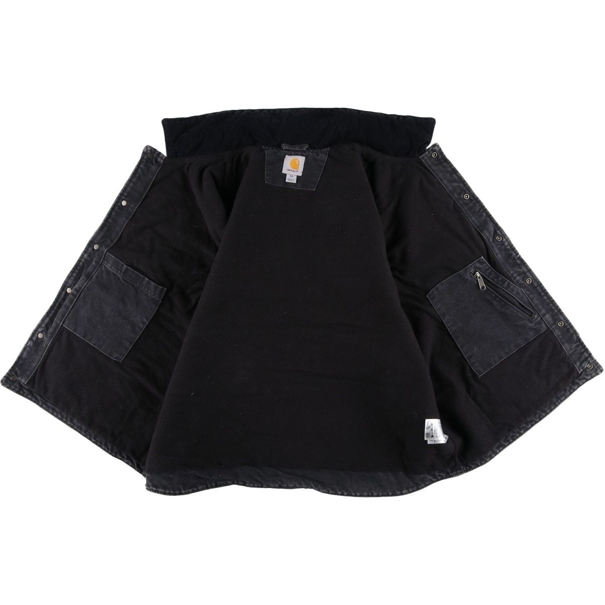 古着 カーハート Carhartt クラシックベスト ペイント 中綿入り ダック