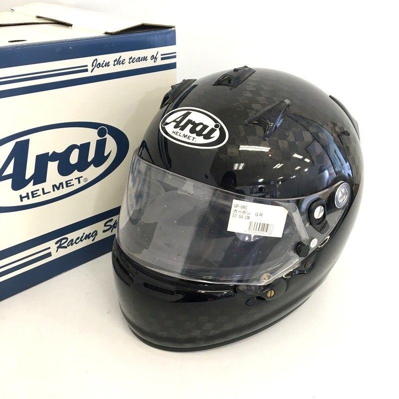 未使用 Arai GP-6 RC 四輪用 競技用 フルフェイスヘルメット 除菌消臭済 カーボン ブラック Mサイズ レース レーシング 車 アライ TA2346