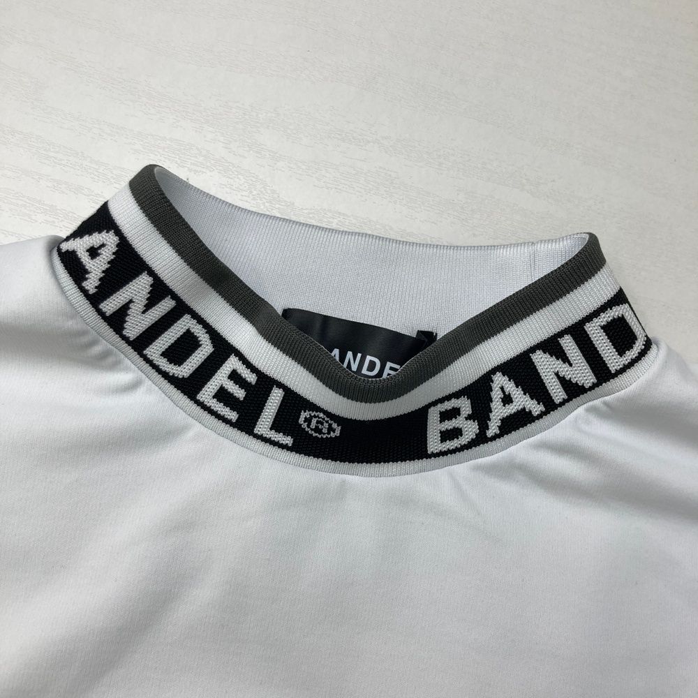 サイズ：M BANDEL バンデル モックネック長袖Tシャツ ホワイト系