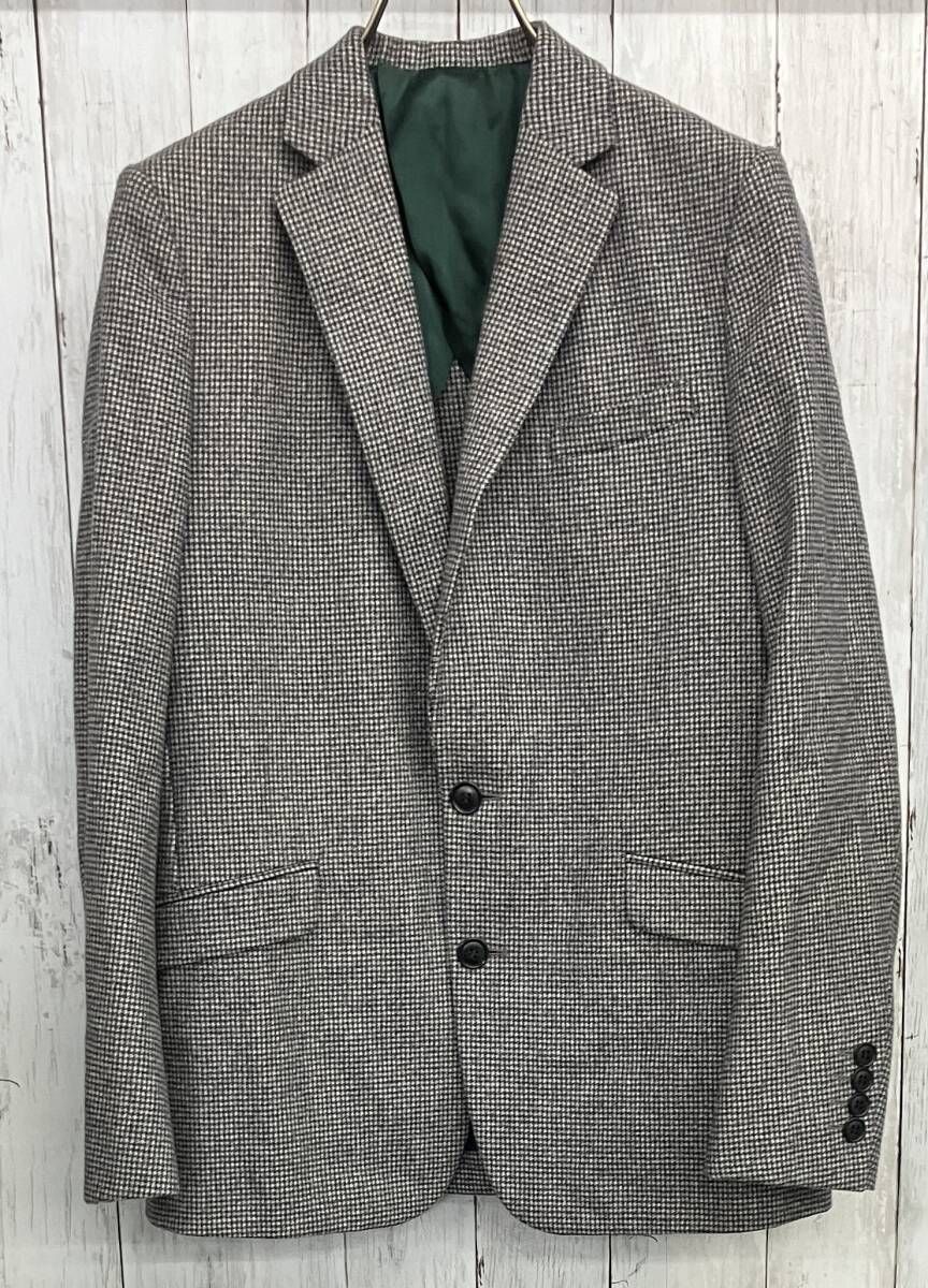 Drawer テーラードジャケット ドゥロワー ウール 総柄 千鳥格子 size38