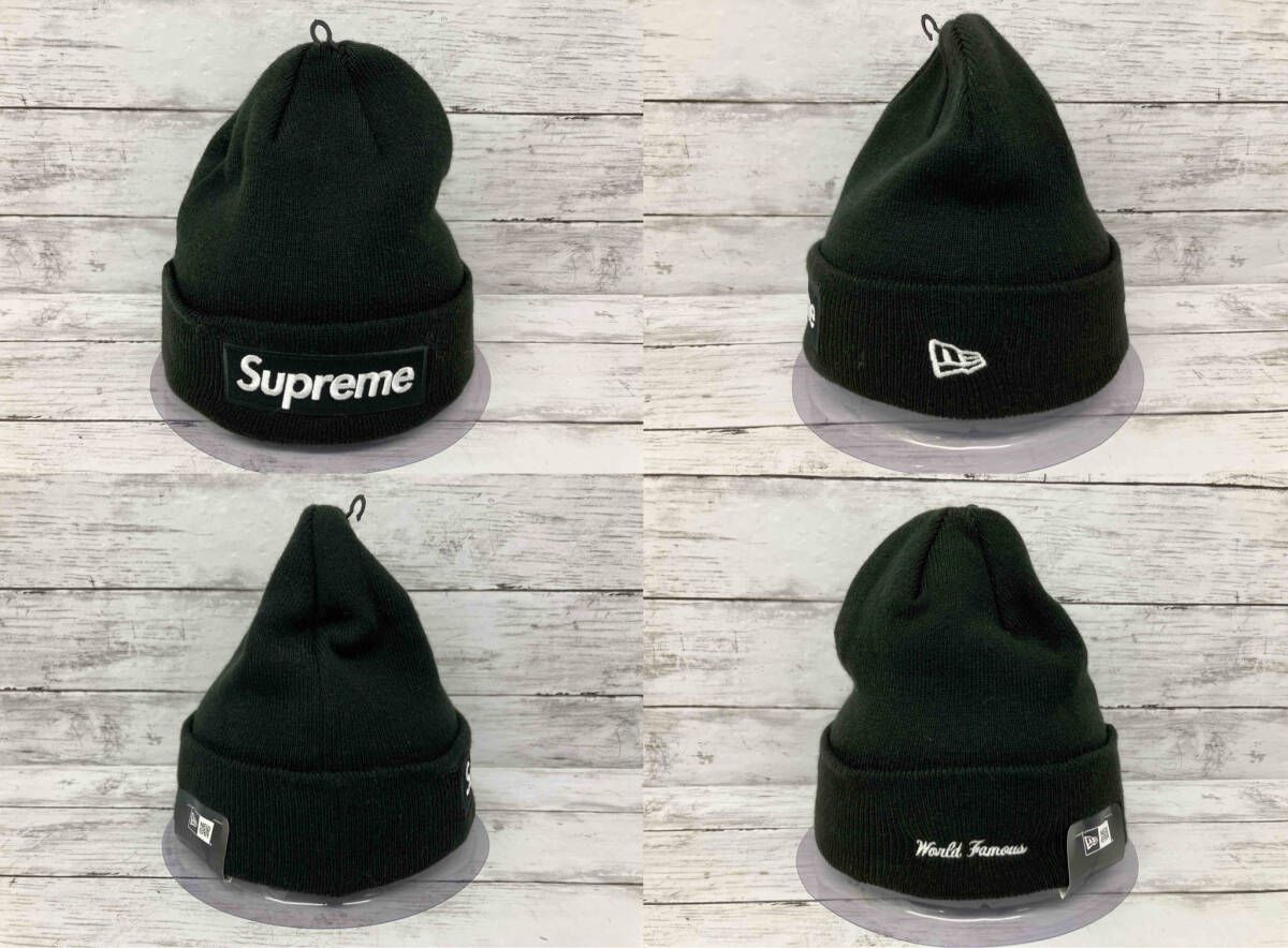 supreme×NEW ERA／ニット帽／ブラック／World Famous Era New