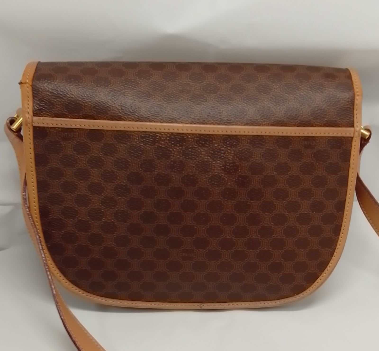 AQE06 セリーヌ 極美品 マカダム ショルダーバッグ トリオンフ