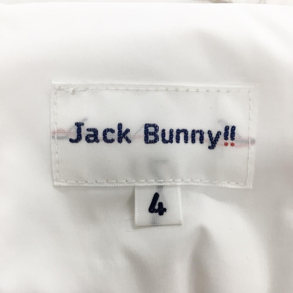 ジャックバニー　中綿　白✖️黒ジャケット　サイズ２ ゴルフ ジャックバニー 中綿ジャケット 白×黒 ロゴプリント ダブル