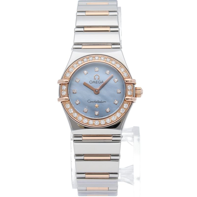 オメガ コンステレーションミニ 22.5mm ダイヤベゼル 12Pダイヤ シェル