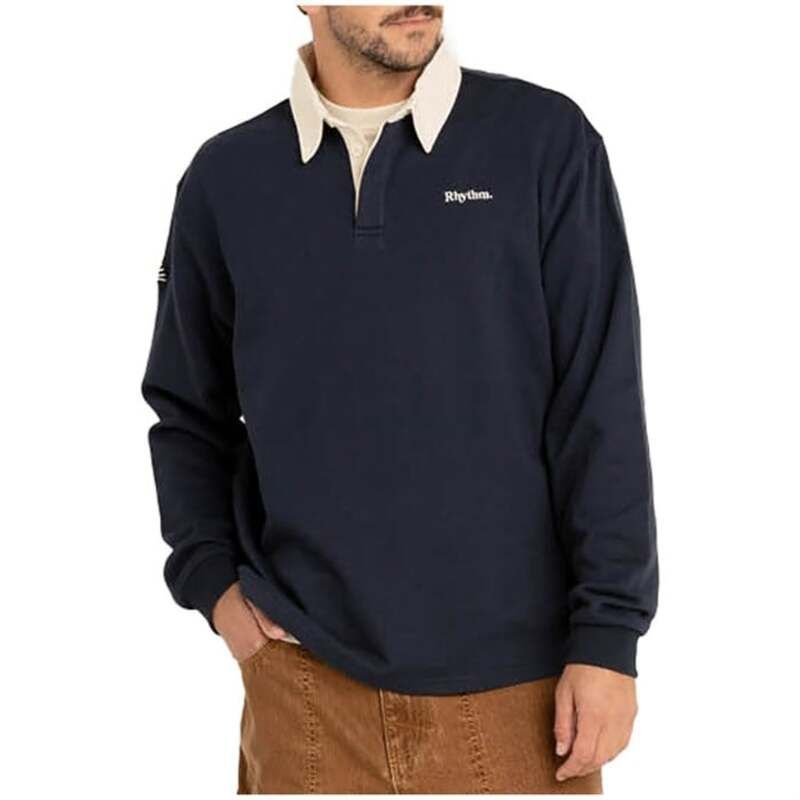 リズム メンズ トップス Tシャツ ヴィンテージ ポロシャツ 長袖 Rhythm Vintage Rugby LongSleeve Polo Mens Indigo インディゴ