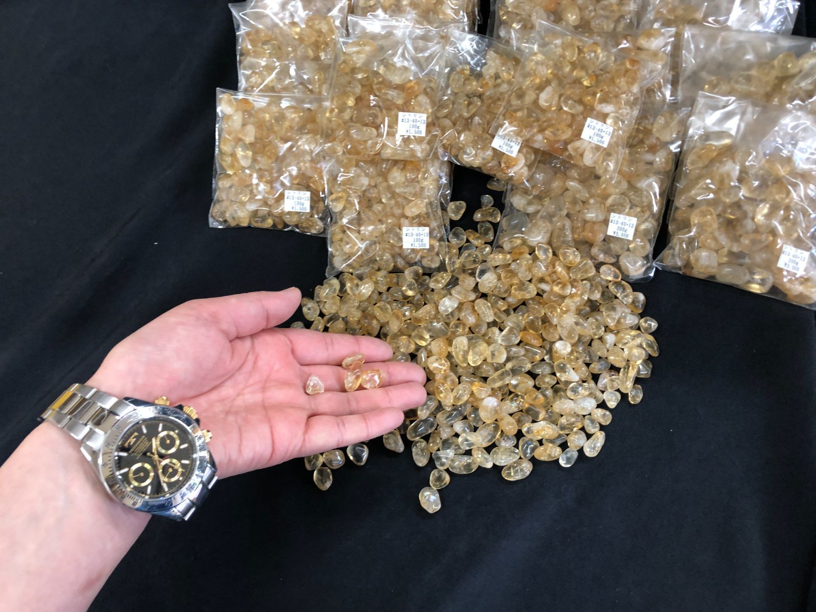 天然シトリンさざれ タンブル