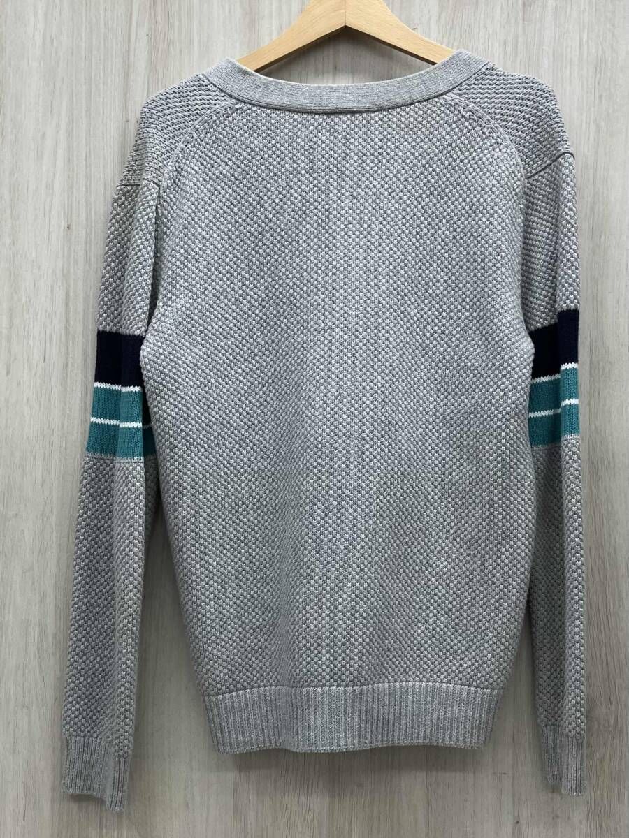 LACOSTE Lightweight Cotton V Neck Cardigan gray men's ラコステ ライト コットン カーディガン グレー メンズ 藤沢大庭店