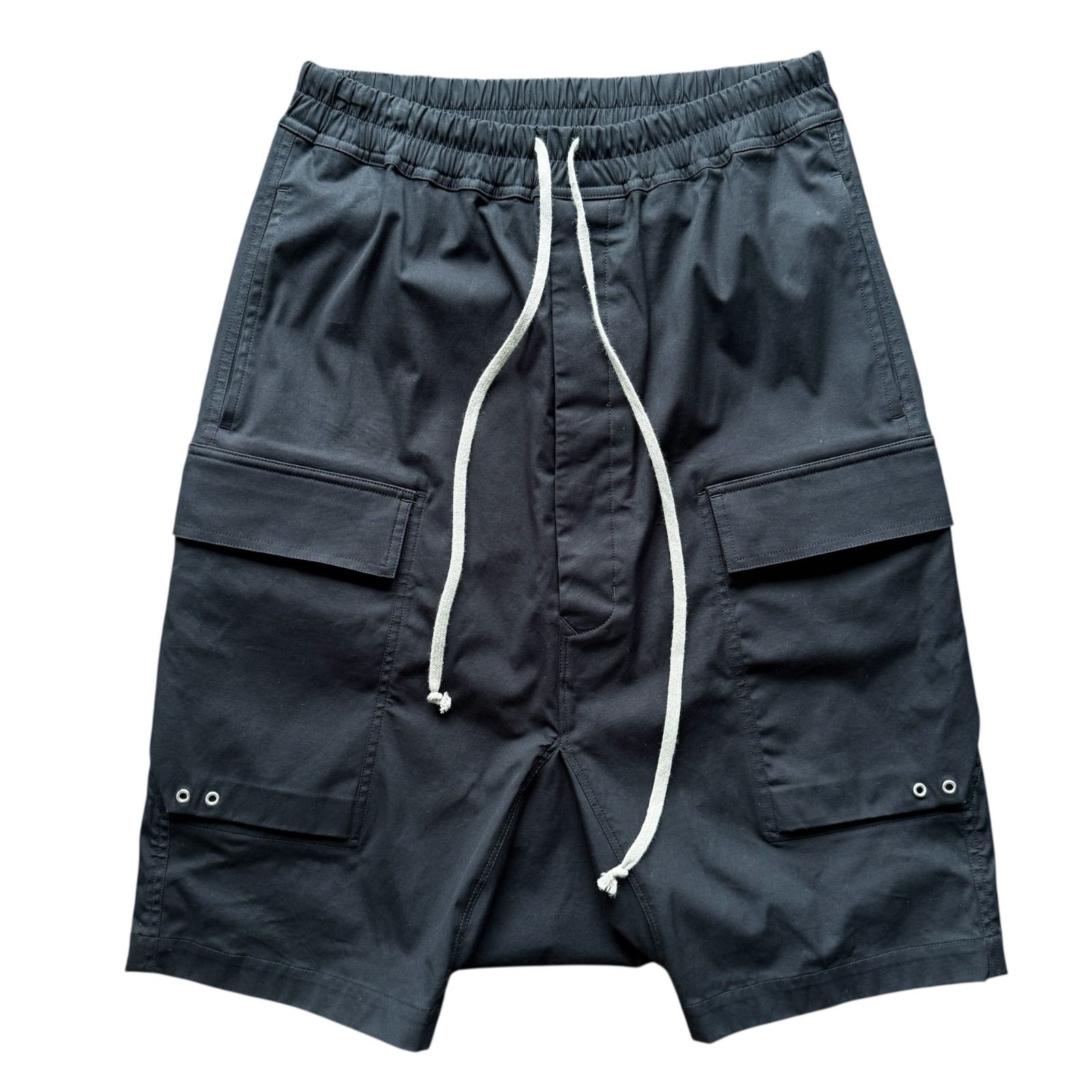 Rick Owens 23SS EDFU Drawstring Pods Shorts RU01C4389 -TE Black 46 