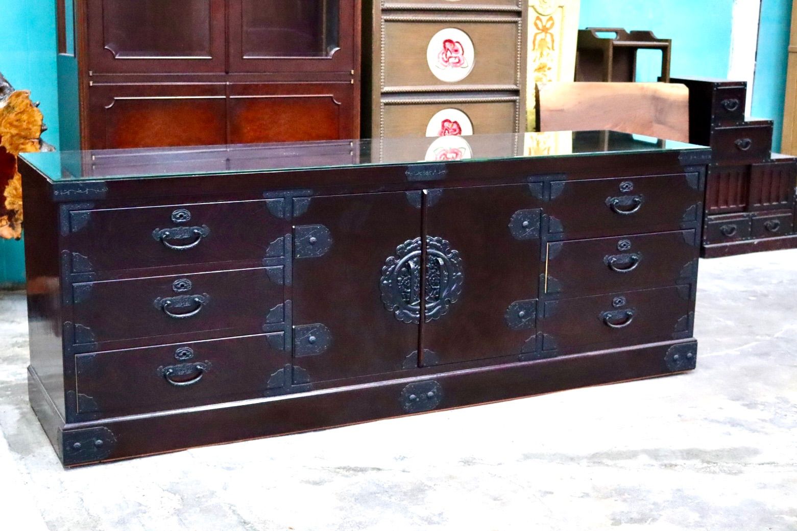 GMIH422A○筑後民芸家具 チェスト 整理箪笥 箪笥 タンス ローボード