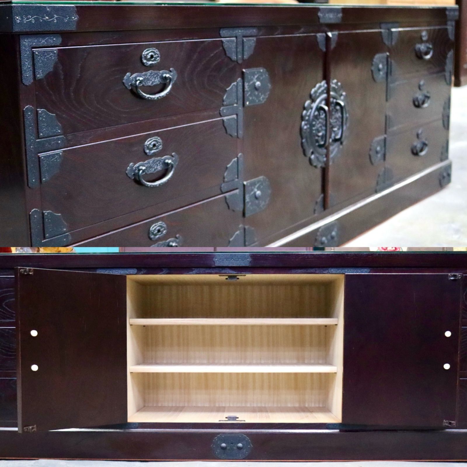 GMIH422A○筑後民芸家具 チェスト 整理箪笥 箪笥 タンス ローボード