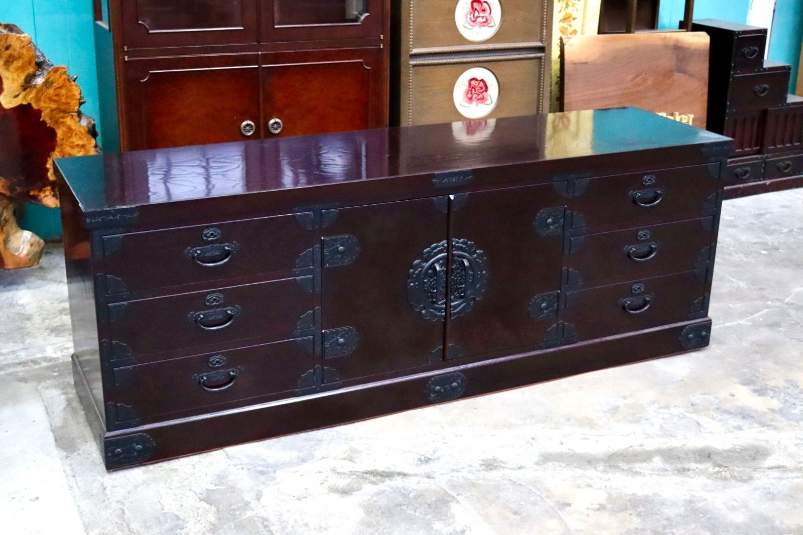 GMIH422A○筑後民芸家具 チェスト 整理箪笥 箪笥 タンス ローボード