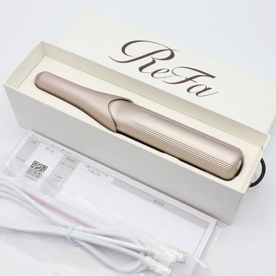 【美品】ReFa リファ フィンガーアイロン シャンパンゴールド 箱・付属品完備 ReFa 新品未使用フィンガーアイロン-箱付き【シャンパンゴールド