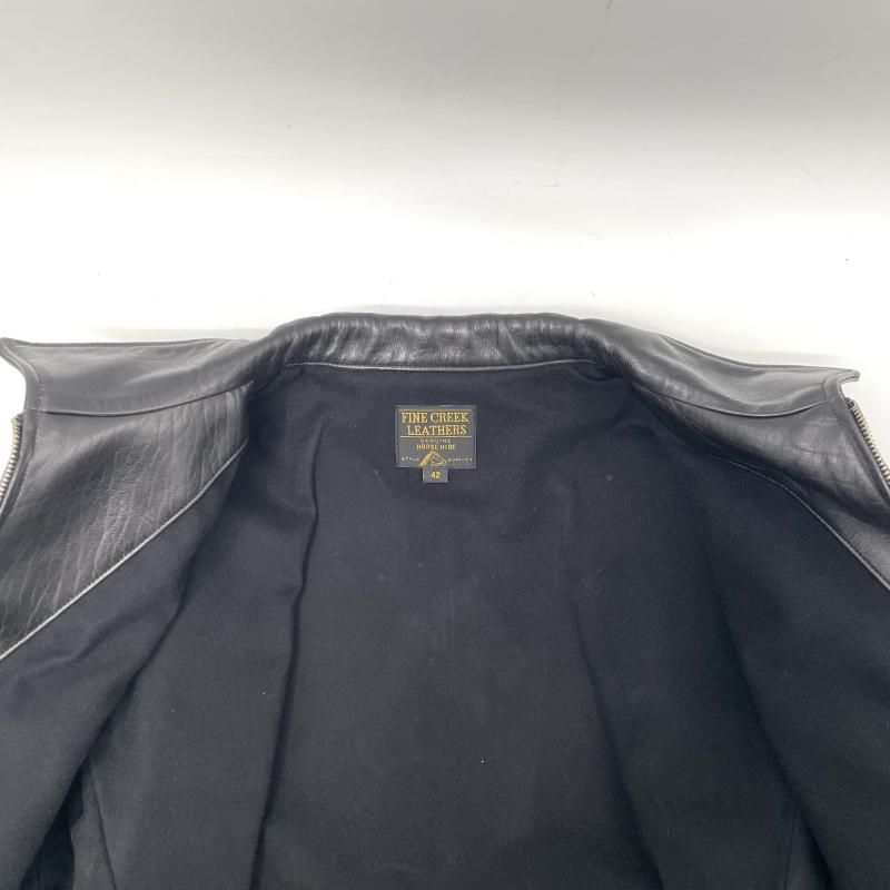 中古】FINE CREEK LEATHERS Anne シングルライダースジャケット サイズ