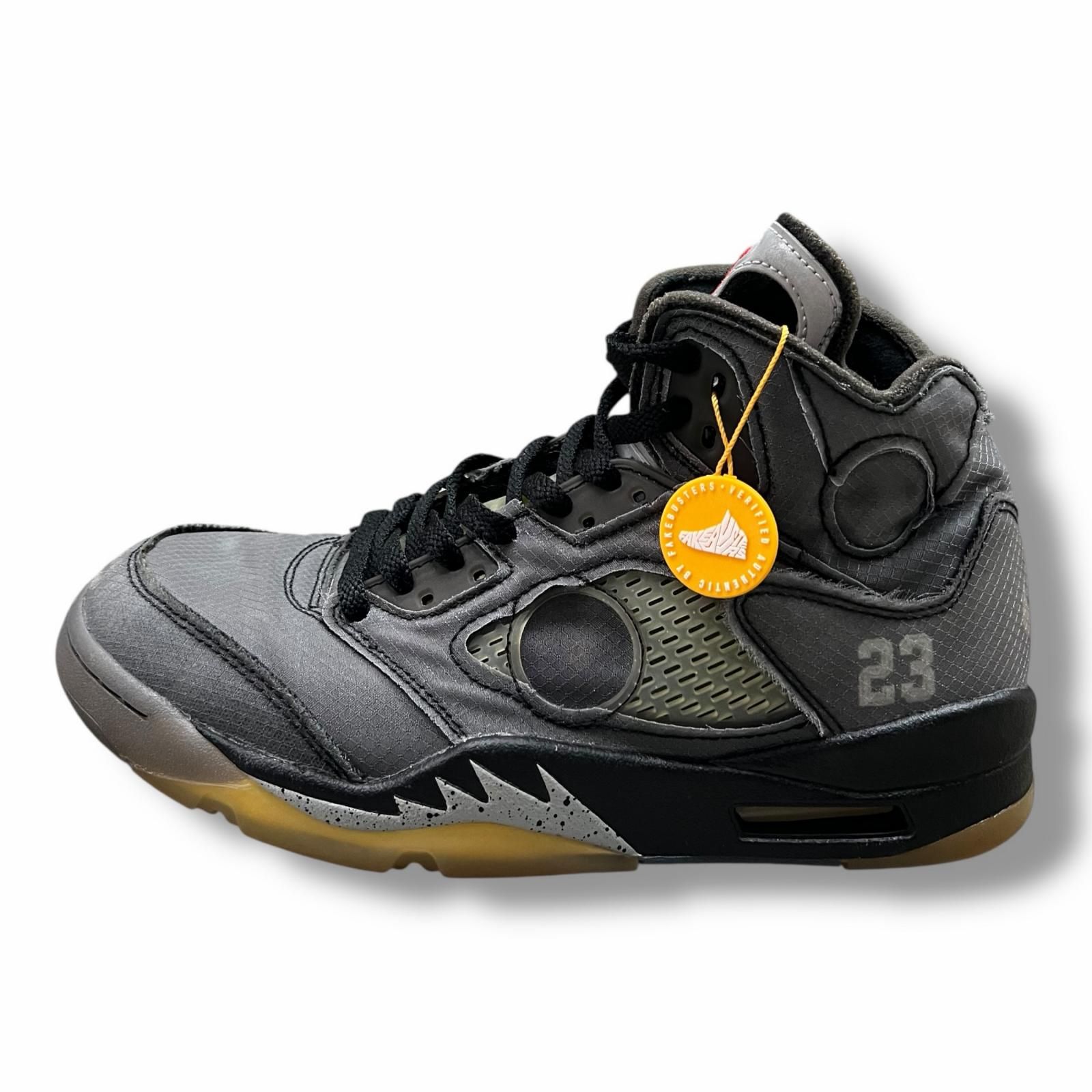国内正規 NIKE × OFF-WHITE Air Jordan 5 BlackMuslin エアジョーダン5 