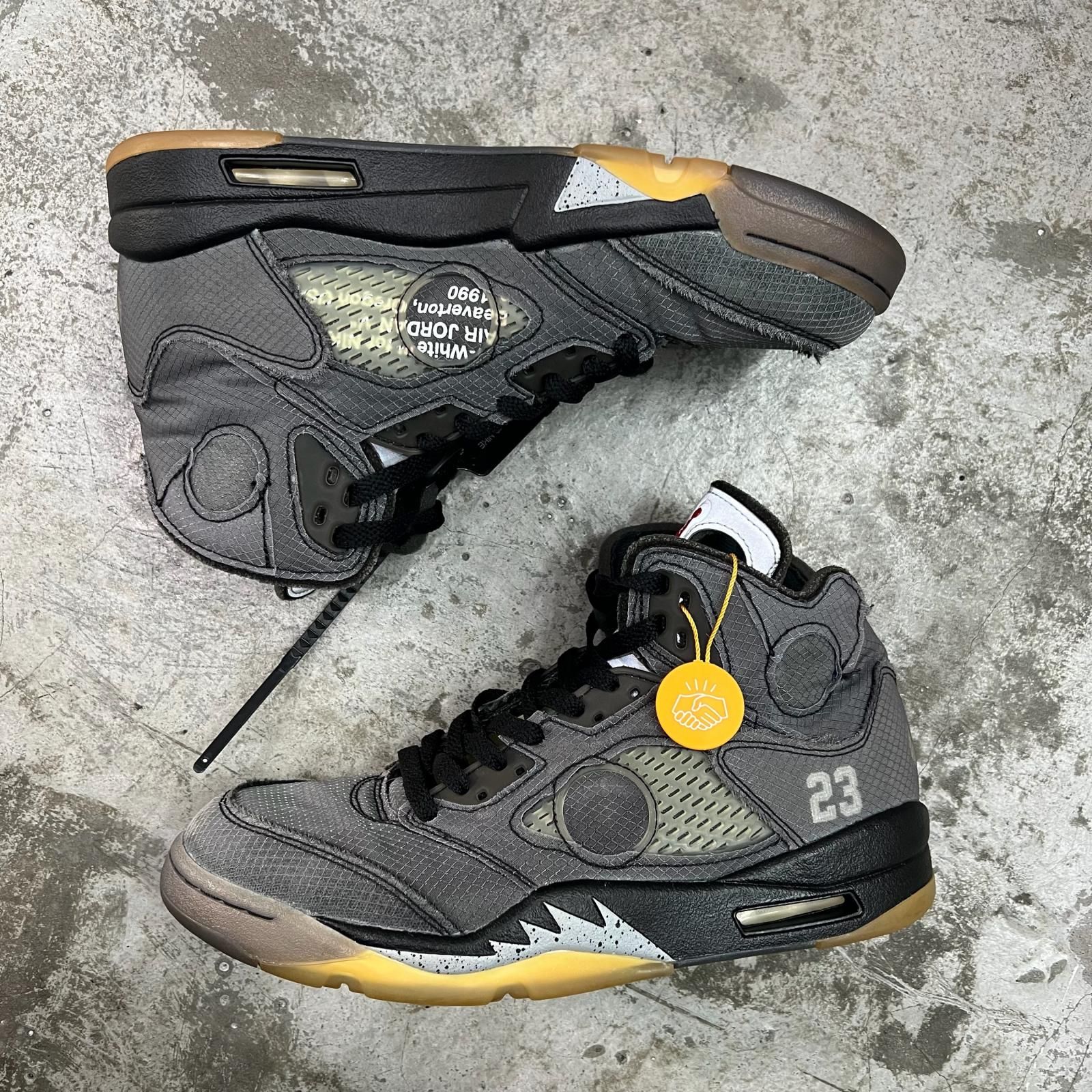 国内正規 NIKE × OFF-WHITE Air Jordan 5 BlackMuslin エアジョーダン5