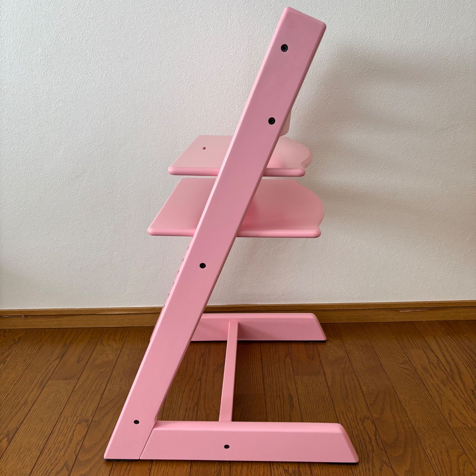 ストッケ　トリップ トラップ　ベビーチェア+ベビーセット　ピンク　S/N.6 美品＊ストッケ トリップ トラップ ピンク ベビーチェア S/N.6 - メルカリ