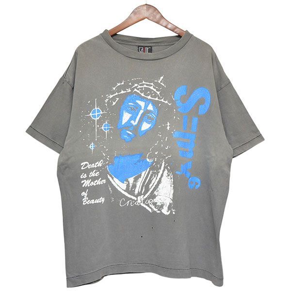 SAINT MICHAEL セントマイケル 2023SS SS TEE DEATH IS MTHR USED加工T 