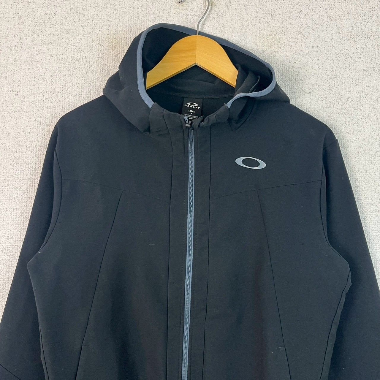 00s OAKLEY オークリー フルジップ パーカー ロゴプリント ブラック