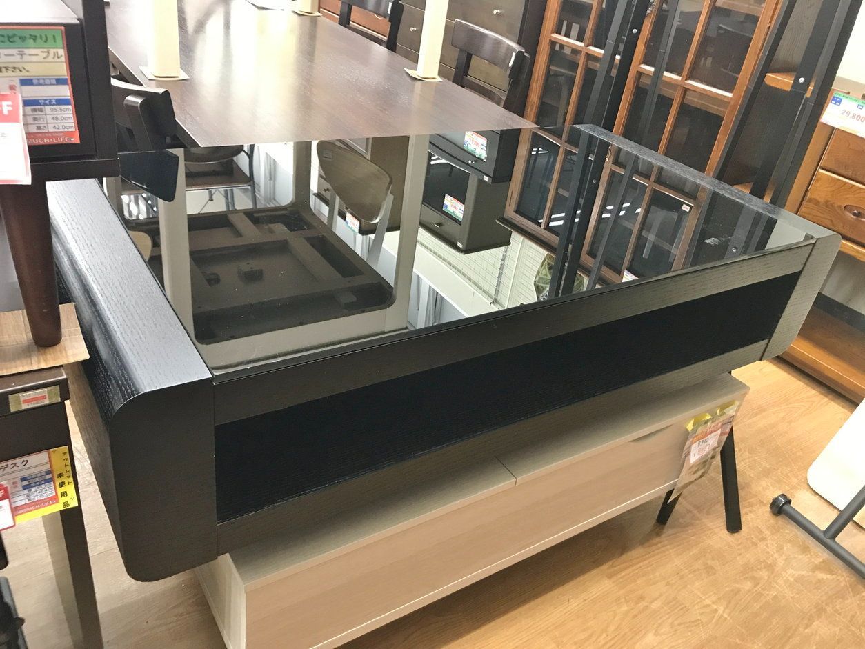 ニトリ NITORI ガラストップセンターテーブル ベルネ F ブラック