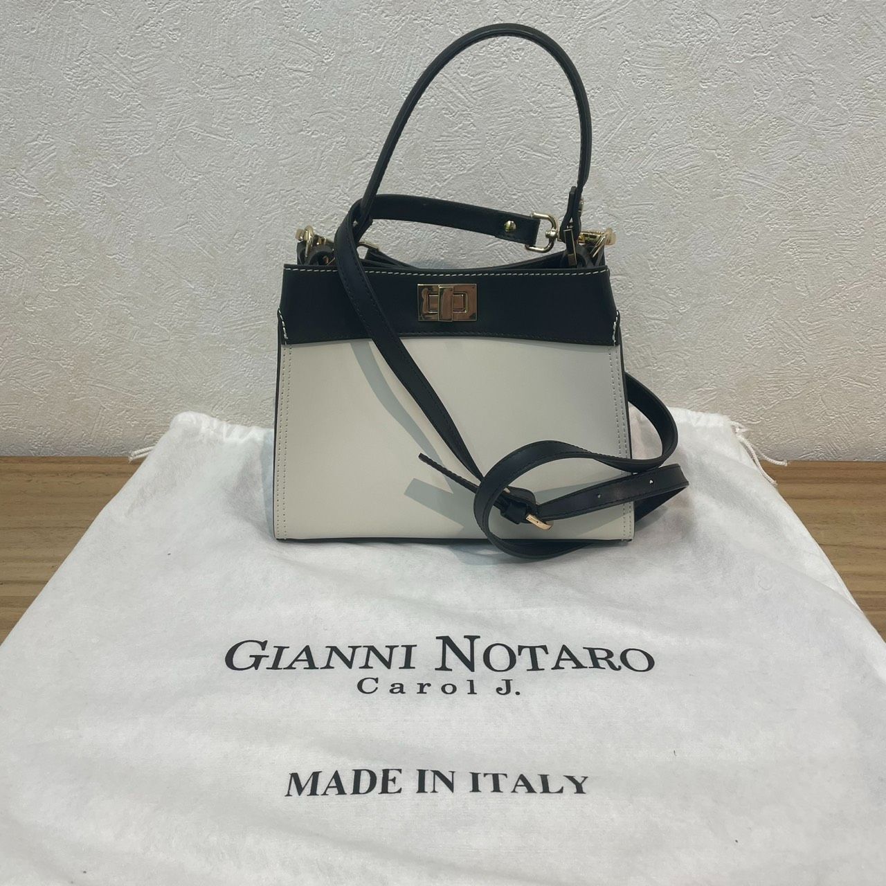 成】美品!! GIANNI NOTARO ジャンニノターロ ミニ2WAY バッグ 保存袋付